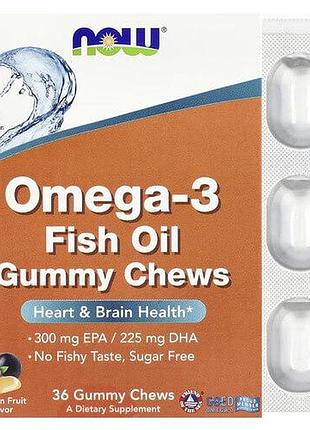 Now omega-3 fish oil 36 жувальних таблеток