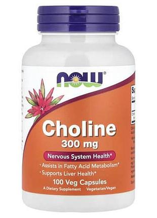 Now choline 300 mg 100 рослинних капсул