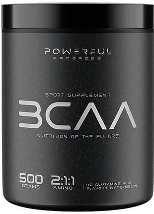 Powerful progress amino bcaa 2:1:1 + glutamine 500 грам, ананас