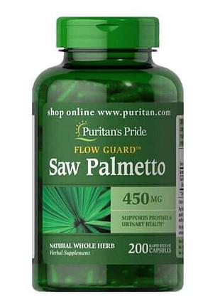 Puritan's pride saw palmetto 450 mg 200 капс