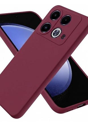 Чехол fiji full soft premium для infinix note 40 (x6853) противоударный бампер с микрофиброй bordo