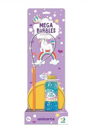 Мыльные пузыри "mega bubbles единорог". объем 450 мл dodo (261718)