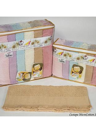 Набор полотенец cestepe cotton delux жаккард - stella 70*140 (6 шт)