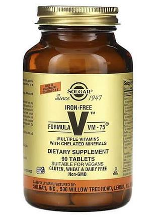 Solgar formula v vm-75 (iron-free) 90 таблеток