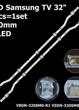 Led підсвітка samsung tv 32" 580mm 5-led 3v v8dn-320sm0-r1 v5dn-320sm0-r4 v5dn-320sm0-r5 lm41-00616a 2 шт.