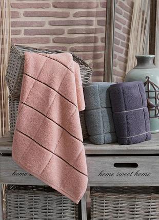 Набор полотенец cestepe microcotton delux premium - kare-2 70*140 (3 шт)