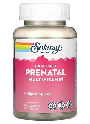 Solarary once daily prenatal multivitamin 90 растительных капсул