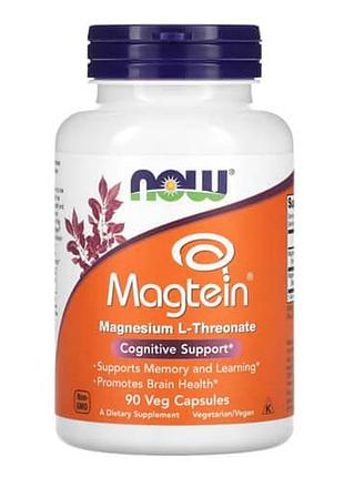 Now foods magnesium l-threonate 90 капсул