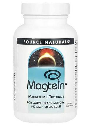Source naturals magtein® magnesium l-threonate 90 капсул