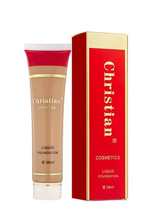 Тональна основа для вишукання christian liquid foundation spf10 lf-01, no 04 карамельно бежевий