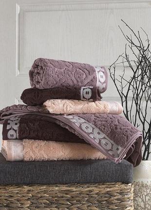 Набор полотенец gursan cotton jacquard - damask 70*140 (3 шт)