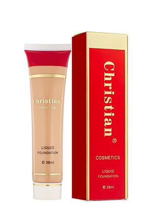 Тональная основа для лица christian liquid foundation spf10, no 06 золотисто бежевый