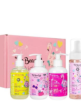 Подарочный набор косметики для детей top beauty "фламинго", 4 продукта