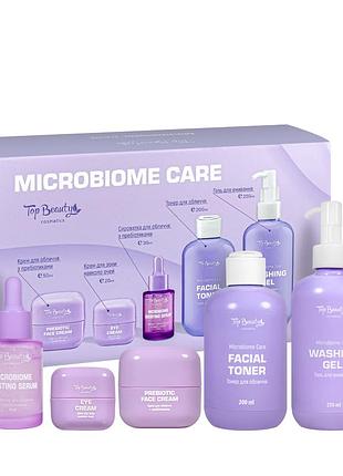 Подарочный набор косметики по уходу за лицом top beauty microbiome care для женщин 5 продуктов