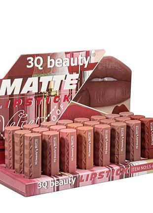 Набір матових помад для губ 3q beauty ls-084 24 шт