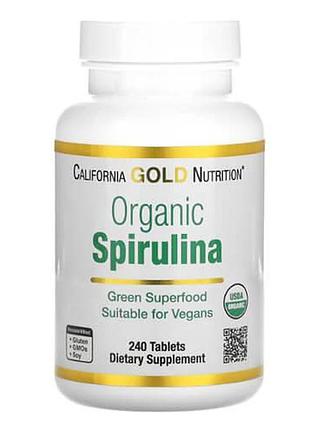 California gold nutrition organic spirulina 240 табл