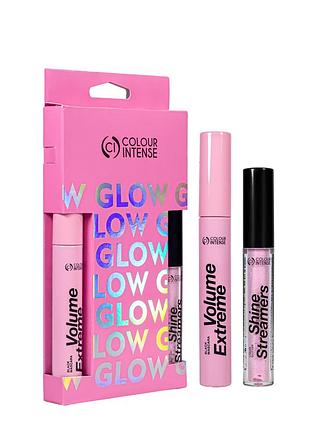 Набор косметики для макияжа colour intense glow set тушь для ресниц и глиттер
