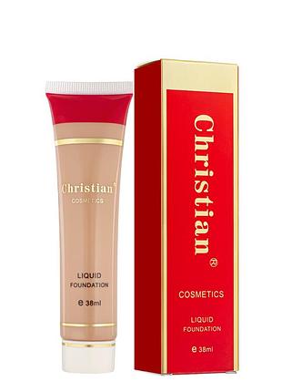 Тональная основа для лица christian liquid foundation spf10, № 03 бежевий