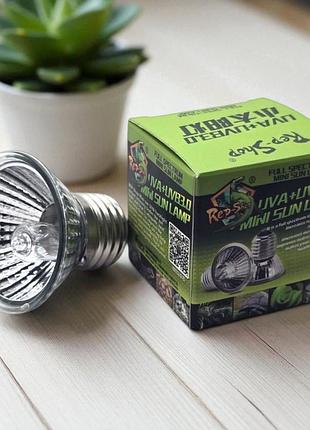 Ультрафіолетова обігрівальна лампа uva+uvb 25w для черепах ящірок і рептилій