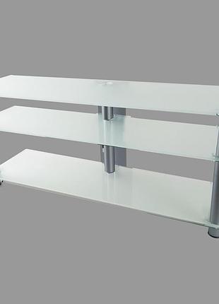 Тумба под tv из стекла 1250х350х569 commus аскет mx satin nks белая