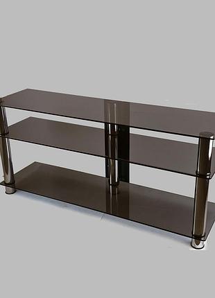 Тумба тв из стекла 1250х350х569 commus аскет mx bronza chr коричневая