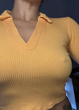 Джемпер/топ-поло жіночий в рубчик бренду  h&m