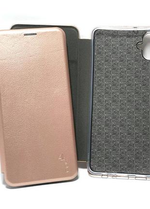Чехол книжка для телефона samsung a07 4g orig на магните с функцией подставки и карманом для карт rose red 4you