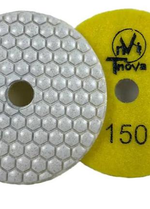 Алмазний гнучкий шліфувальний круг tnova (черепашка,суцільні подушки) dry use/сухе шліфування 100mm, зернистість 200 150
