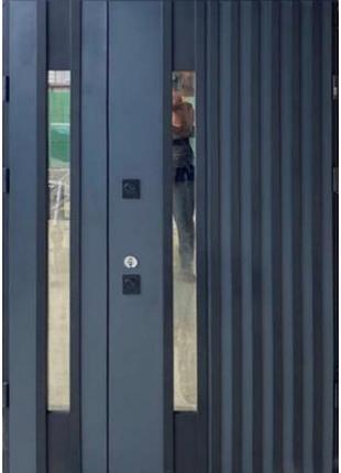 Двери входные металлические уличные страж пруф / straj proof rio -z loft антрацит 1220х2050 левое/правое правое