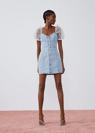Джинсовый сарафан zara