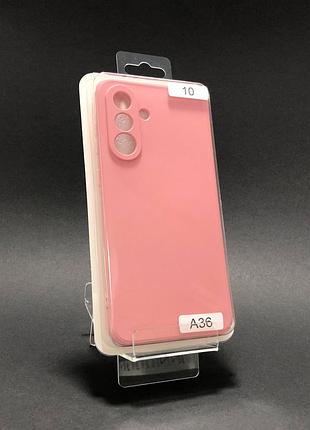 Чохол силіконовий для телефону samsung a36 silicone orig full №10 pink 4you