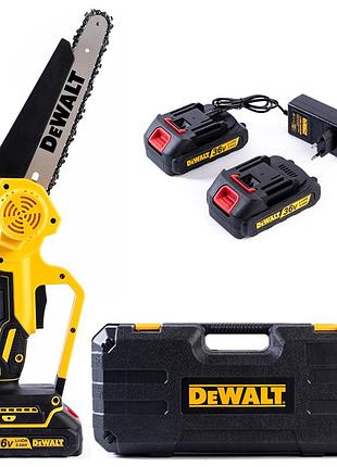 Безщіткова акумуляторна пила dewalt dcmps505p2 (36v, 5 аh) пила девольт із 2 акб, шиною 20 см у кейсі