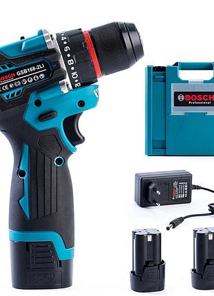 Акумуляторний безщітковий шуруповерт bosch gsb168-2li (16,8 v 3 ah) компактний дриль-шуруповерт бош