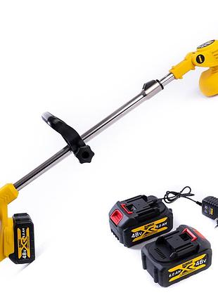 Коса бесщеточная dewalt (dcmst164n) аккумуляторная (48v / 6ah) триммер садовый деволт (+2 акб) легкая косилка