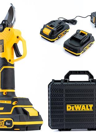 Бесщеточный аккумуляторный секатор dewalt dcmp580p2 (36v, 6 ah) садовый акб секатор девольт с резом 30 мм