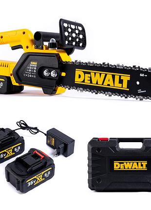 Акумуляторна ланцюгова безщіткова пила dewalt dcm125n (36v, 6 ah) акб пила девольт для дачі з шиною 30 см