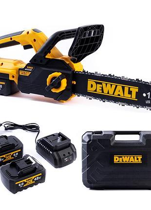 Акумуляторна ланцюгова безщіткова пила dewalt dcm565n (48v,6 ah) акб пила девольт для дачі шина 30 см