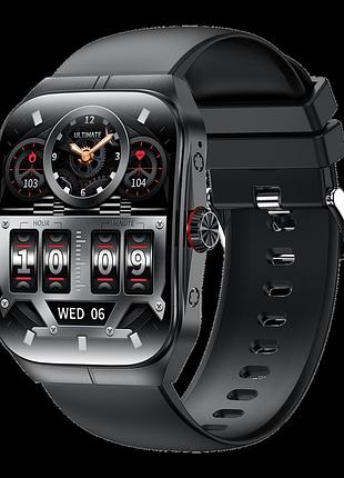 Умные смарт часы smart watch 4you vibe экран 1.95" amoled метал корпус с функцией звонков просмотр уведомлений black
