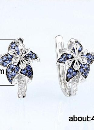 Серьги с цирконами 4