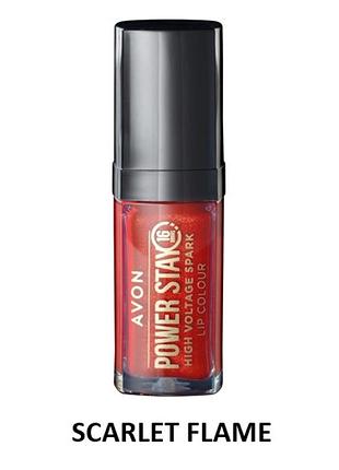 Рідка губна помада avon «суперстійкість» | червоне полум’я (scarlet flame) | до 16 годин 7 мл