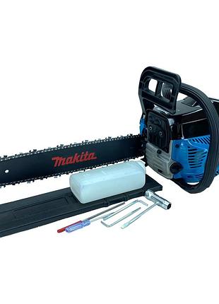 Бензинова ланцюгова пила makita dcs 6401 шина 45 см 6,3 квт потужна бензопила макіта для заготівлі дров