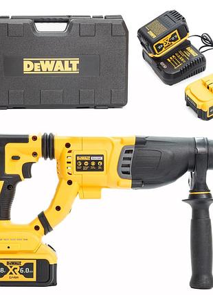 Бесщеточный аккумуляторный перфоратор dewalt dch133nt (48v, 6 ah) трехрежимный перфоратор деволт с 2 акб
