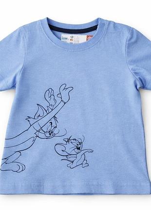 Футболка для мальчика 98-116 tom & jerry 100% хлопок 003776