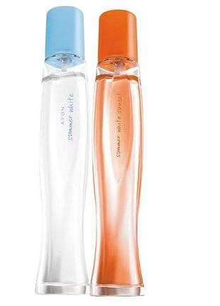 Жіночий парфумерний набір avon summer white + summer white sunset 50 мл + 50 мл