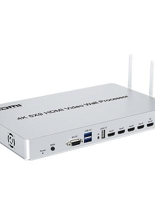 Контроллер видеостены powerplant hdmi 5x9 4k 30hz video wall (hdvw05)