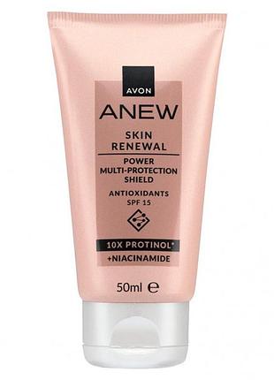 Обновляющий крем для лица с антиоксидантами avon «энергия протинола. мультизащита» spf 15