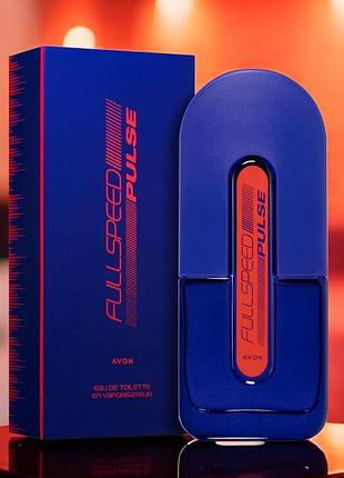 Чоловіча парфумна вода avon full speed pulse 75 мл | свіжий енергійний аромат