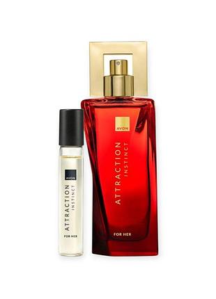 Парфумований набір avon attraction instinct для неї 2 в 1: парфумована вода 50 мл / 10 мл