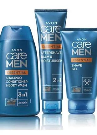 Мужской набор для бритья и ежедневного ухода «основной уход» avon, 3 средства