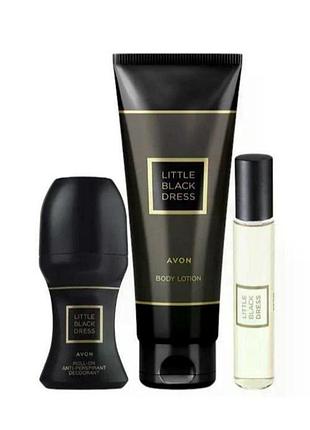 Парфюмерный набор avon little black dress для нее 3-в-1